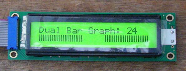 Arduino LCD dual bargraphs