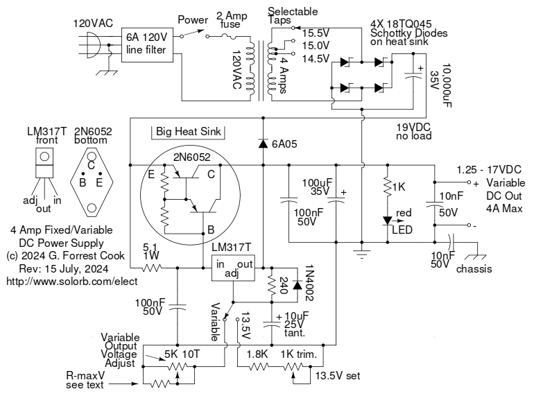 Schematic of 13.5V 4A DC Power Supply V3