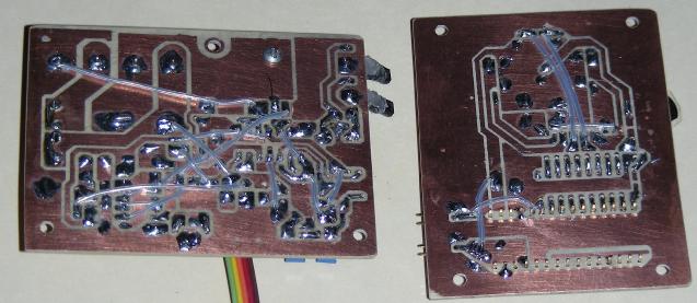 Bottom side of two boards