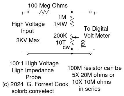 High Voltage Probe Schematic